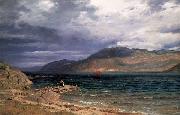 Amaldus Clarin Nielsen Enes ved Hardangerfjord oil painting